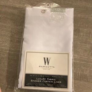 White stall shower curtain liner